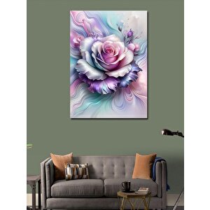 Kanvas Tablo Pembe Mor Gül 100x140 cm