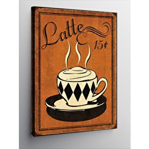 Kanvas Tablo Latte Kahve Temalı