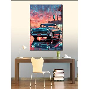 Kanvas Tablo Klasik Araba 100x140 cm