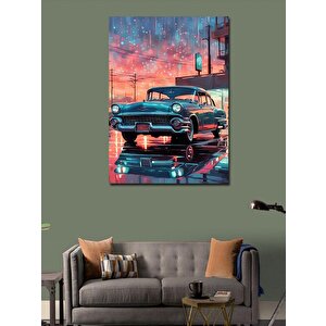 Kanvas Tablo Klasik Araba 100x140 cm