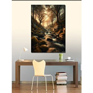 Kanvas Tablo Orman Ve Göl 100x140 cm