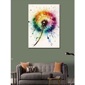 Kanvas Tablo Renkli Şeytan Tüyü 100x140 cm