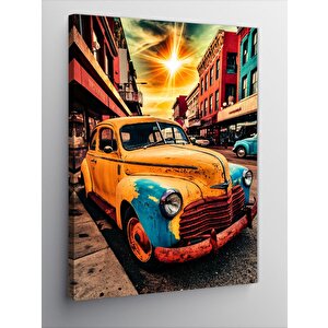Kanvas Tablo Retro Kamyonet 70x100 cm