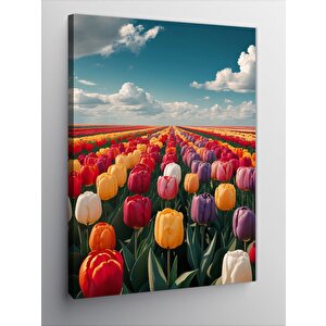 Kanvas Tablo Renkli Çiçek Tarlası 70x100 cm
