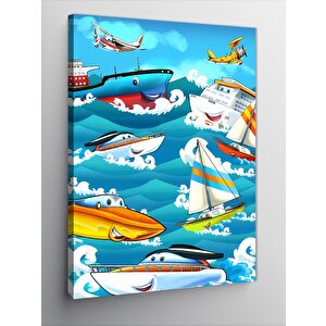 Kanvas Tablo Gülen Yüzlü Gemiler 100x140 cm