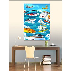 Kanvas Tablo Gülen Yüzlü Gemiler 100x140 cm