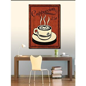 Kanvas Tablo Cappuccino Kahve Temalı 70x100 cm