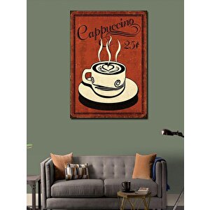 Kanvas Tablo Cappuccino Kahve Temalı 70x100 cm