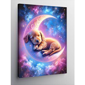 Kanvas Tablo Hilal Ve Yavru Köpek