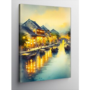 Kanvas Tablo Kanaldaki Tekneler 70x100 cm
