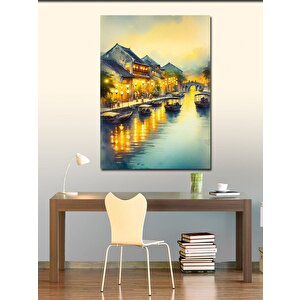 Kanvas Tablo Kanaldaki Tekneler 70x100 cm