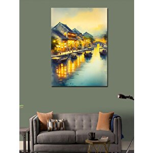 Kanvas Tablo Kanaldaki Tekneler 70x100 cm