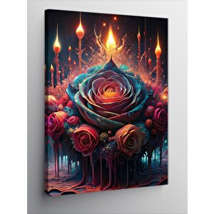 Kanvas Tablo Kırmızı Güller 100x140 cm