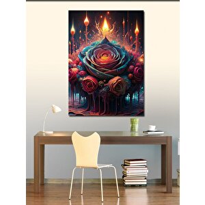 Kanvas Tablo Kırmızı Güller 100x140 cm