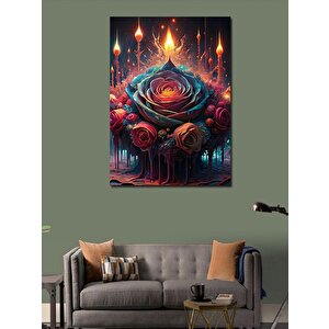 Kanvas Tablo Kırmızı Güller 100x140 cm