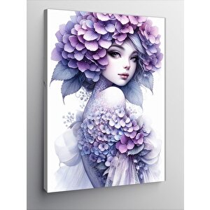 Kanvas Tablo Çiçek Saçlı Kadın 70x100 cm