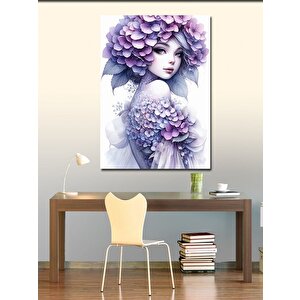 Kanvas Tablo Çiçek Saçlı Kadın 70x100 cm