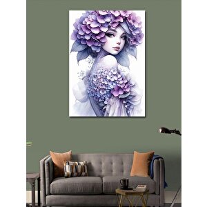 Kanvas Tablo Çiçek Saçlı Kadın 70x100 cm
