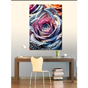 Kanvas Tablo Mor Çiçekler 100x140 cm