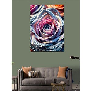 Kanvas Tablo Mor Çiçekler 100x140 cm