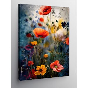 Kanvas Tablo Gelincik Çiçekleri 70x100 cm