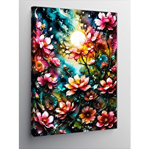 Kanvas Tablo Pembe Çiçekler 70x100 cm