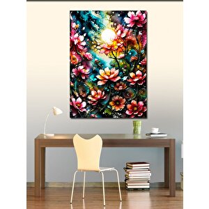Kanvas Tablo Pembe Çiçekler 70x100 cm