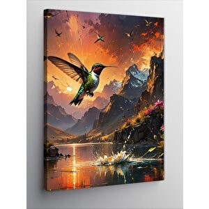 Kanvas Tablo Göl Ve Dağ Manzarası 70x100 cm