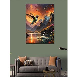 Kanvas Tablo Göl Ve Dağ Manzarası 70x100 cm