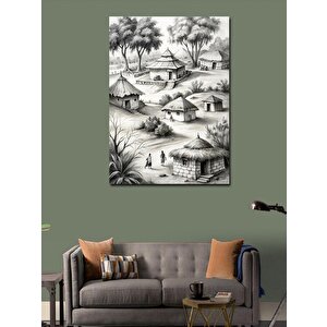 Kanvas Tablo Afrikadaki Evler 70x100 cm