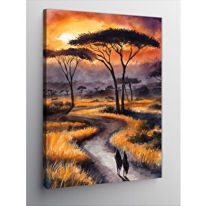 Kanvas Tablo Gün Doğumu Afrika 70x100 cm