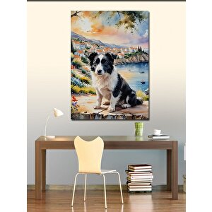 Kanvas Tablo Siyah Beyaz Desenli Kedi 70x100 cm