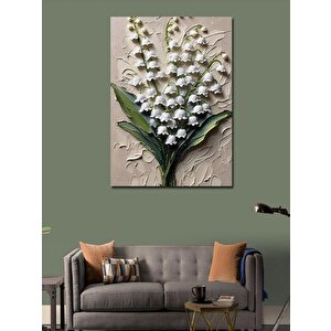 Kanvas Tablo Beyaz Çiçekler 70x100 cm