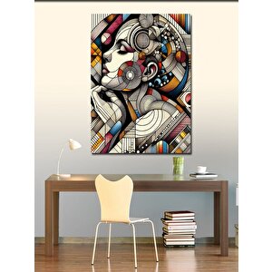 Kanvas Tablo Renkli Soyut Kadın 70x100 cm