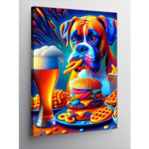 Kanvas Tablo Açgözlü Köpek