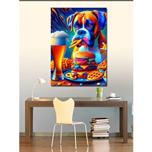 Kanvas Tablo Açgözlü Köpek