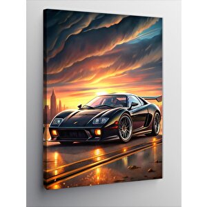 Kanvas Tablo Siyah Spor Araba 70x100 cm