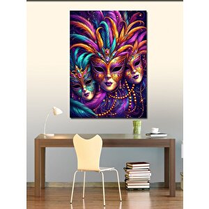 Kanvas Tablo Renkli Maskeler 70x100 cm