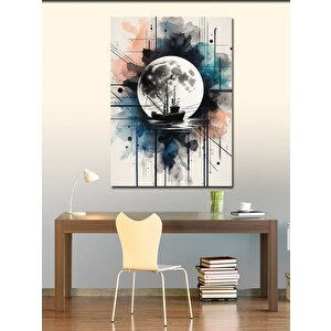 Kanvas Tablo Dolunay Ve Tekne 70x100 cm