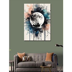 Kanvas Tablo Dolunay Ve Tekne 70x100 cm