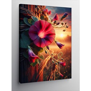 Kanvas Tablo Kırmızı Çiçekler 100x140 cm