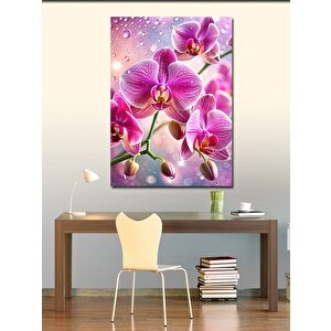 Kanvas Tablo Pembe Çiçekler 100x140 cm