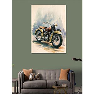 Kanvas Tablo Retro Motosiklet