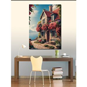 Kanvas Tablo Deniz Kenarındaki Ev 70x100 cm