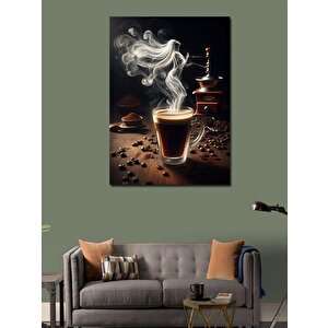 Kanvas Tablo Sıcak Kahve Fincanı 100x140 cm
