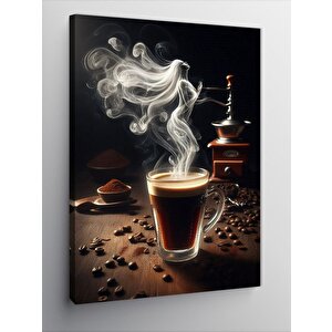 Kanvas Tablo Sıcak Kahve Fincanı 70x100 cm
