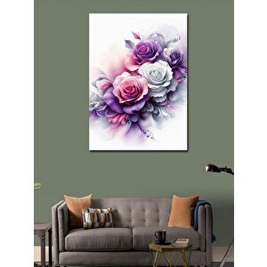 Kanvas Tablo Renkli Güller 100x140 cm