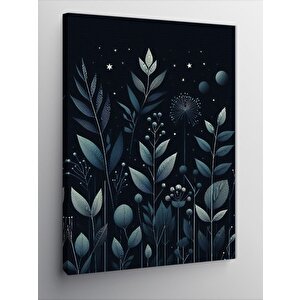 Kanvas Tablo Çiçekler Ve Yıldızlar 70x100 cm
