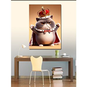 Kanvas Tablo Kral Kedi