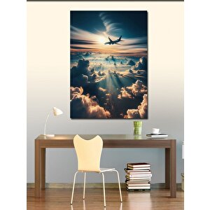 Kanvas Tablo Uçak Ve Bulutlar 70x100 cm
